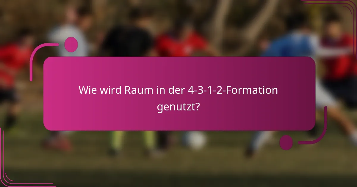 Wie wird Raum in der 4-3-1-2-Formation genutzt?